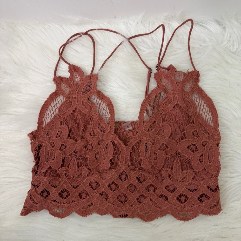 Free People One Adella Bralette Yellow Brass Sz XS